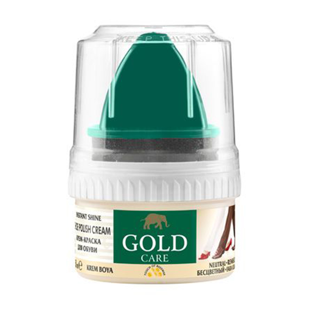 Уцінка! Крем-фарба для взуття Gold Care Instant Shine Shoe Polish Cream Безбарвний, 50 мл
